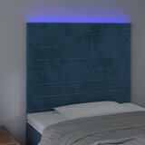  Posteljno vzglavje temno modro 80x5x118/128 cm žamet, (20951815) | Shoptok.si