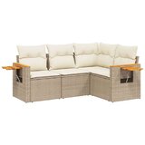 vidaXL 4-dijelni set vrtnih sofa s jastucima bež od poliratana | shoptok.hr