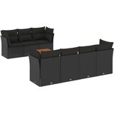 vidaXL 8-dijelni set vrtnih sofa od poliratana s jastucima crni | shoptok.hr