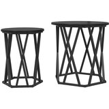  Kava Stol 2 pcs Crni hrast Inženjerska drva i čelik | shoptok.hr