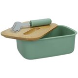 Brandani Posoda za maslo z nožem / 17x11,5xh6cm / zelena / pp, les, (5000198866) | Shoptok.si