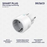 Deltaco SMART HOME mini vtičnica, LED indikator, WiFi 2.4GHz, 1xCEE 7/3, 10A, časovnik, BELA (3-kom) | Shoptok.si