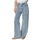 Stella Nova Hlače MOON WASHED DENIM PANTS Modra