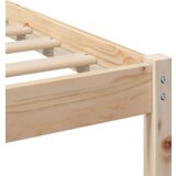 vidaXL Konstrukcija postelje Rjava 135 x 190 cm Trdna borovina | Shoptok.si