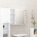 kopalniška omarica z ogledalom bela 80x20,5x64 cm iverna pl., (20580049)