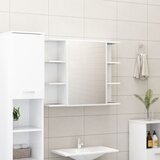 vidaXL Kupaonski ormarić s ogledalom bijeli 80x20,5x64 cm od iverice | shoptok.hr