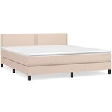  Box spring postelja z vzmetnico kapučino 180x200cm umetno usnje, (20895213) | Shoptok.si