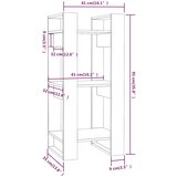 Ormarić za knjige / pregrada bijeli 41 x 35 x 91 cm od borovine | shoptok.hr