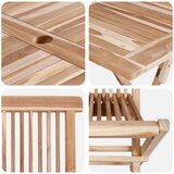  Set vrtnih namještaja 5 kom. Prirodna Čvrsto teak drvo | shoptok.hr