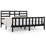  Za krevet od masivne borovine crni 200 x 200 cm | shoptok.hr