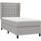 Box spring krevet s madracem svjetlosivi 90x190 cm od tkanine | shoptok.hr