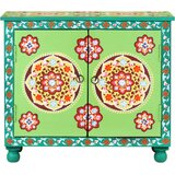  Ručno obojena komoda šarena 70x35x60 cm od masivnog drva manga | Eponuda.com