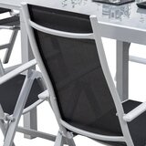 Gardenson Set Zložljivih Vrtnih Stolov Carrara, 2 Kos, Srebrna, Črna | Shoptok.si
