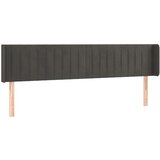 Posteljno vzglavje temno sivo 163x16x78/88 cm žamet, (20792563) | Shoptok.si