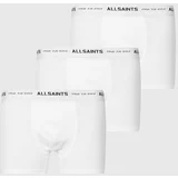 AllSaints Bombažne boksarice UNDERGROUND 3-pack bela barva