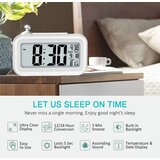 Venisymlis Budilka Za Notranjo Temperaturo Za Spalnice, Pametna Nočna Lučka, Baterijsko Delujoča Majhna Enostavna Mizica, Darila Ob Postelji, Ura-Bela, (22060051) | Shoptok.si