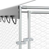 Vanjski kavez za pse s krovom srebrni 3 x 1,5 x 2,5 m čelični | shoptok.hr