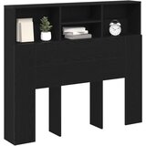 vidaXL Glava kreveta s ormarićem Crni hrast 120x19x103.5 cm Konstruirano drvo | shoptok.hr