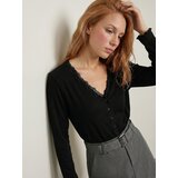 Sinsay Bluza s čipkom i dugim rukavima | shoptok.hr