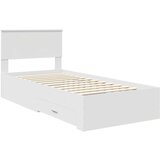  Konstrukcija postelje Bela 90 x 190 cm Konstruiran les, (5000103294) | Shoptok.si