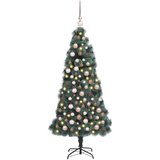  Umjetno božićno drvce s rasvjetom i setom kuglica Zelena 120 cm | shoptok.hr