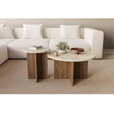 Hanah home Set stočića za kafu Private Travertine Orah