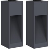 vidaXL Sončna LED svetilka za pot 2 pcs Antracit Medenina, (5000112589) Cene