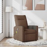 vidaXL Masažni naslanjač rjavo blago | Shoptok.si
