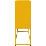  Visoka komoda boja senfa 100,5 x 39 x 107 cm čelična | shoptok.hr