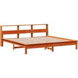  Okvir kreveta bez madraca voštano smeđi 200x200 cm od borovine | shoptok.hr