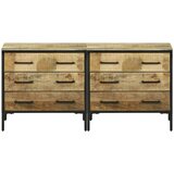  Komode 70 x 35 x 70 cm Smeđa Grubo masivno drvo manga Slike