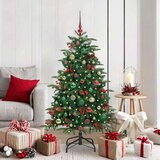 vidaXL Umestno božično drevo Zelena 150 cm PVC, kovina in plastika | Shoptok.si