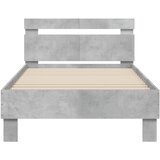  Okvir kreveta s uzglavljem LED siva boja betona 100 x 200 cm | shoptok.hr