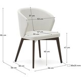 Kave Home Kremno bel jedilni stol Darice – | Shoptok.si