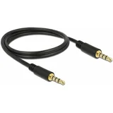 Kabel AVDIO 3,5M-3,5M 4pin 1m črn 83435