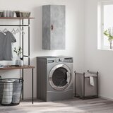 The Living Store Stenska omarica betonsko siva 34,5x34x90 cm - Stenska Omarica, (21429537) Cene
