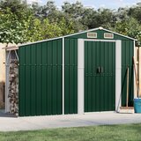 vidaXL Vrtno spremište zeleno 277 x 93 x 179 cm od pocinčanog čelika | shoptok.hr