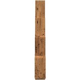  Zidna kockasta polica staro drvo 90x15x119,5 cm | shoptok.hr