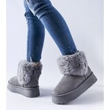 Gemre Adelfia gray snow boots decorated with fur | ePonuda.com