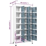 Ormarić s ključem svjetlosivi i tamnosivi 90x40x180 cm čelični | shoptok.hr