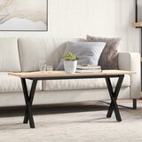 Furnova Klubska mizica X okvir 110x40x45 cm trdna borovina lito železo, (21915241) Cene