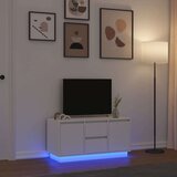 vidaXL TV omarica z LED svetili bela 100x41x50 cm | Shoptok.si