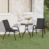 vidaXL 3-dijelni vrtni bistro set crni Cijene