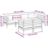 vidaXL 7-dijelni set vrtnih sofa s jastucima masivno drvo duglazije | shoptok.hr