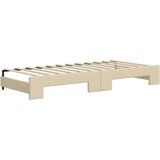  Dnevni krevet na razvlačenje krem 80 x 200 cm od tkanine | shoptok.hr