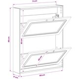  Ormar za cipele na zidu UTRECHT 71 x 17 x 86 cm Crna | shoptok.hr