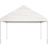 vidaXL Paviljon s streho bel 13,38x4,08x3,22 m polietilen | Shoptok.si