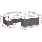  11-dijelni set vrtnih sofa od poliratana s jastucima bež | shoptok.hr