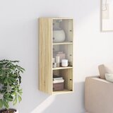  Zidni ormarić sa staklenim vratima boja hrasta 35 x 37 x 100 cm | shoptok.hr