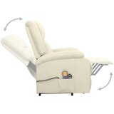 Masažna fotelja na podizanje od tkanine krem | Eponuda.com